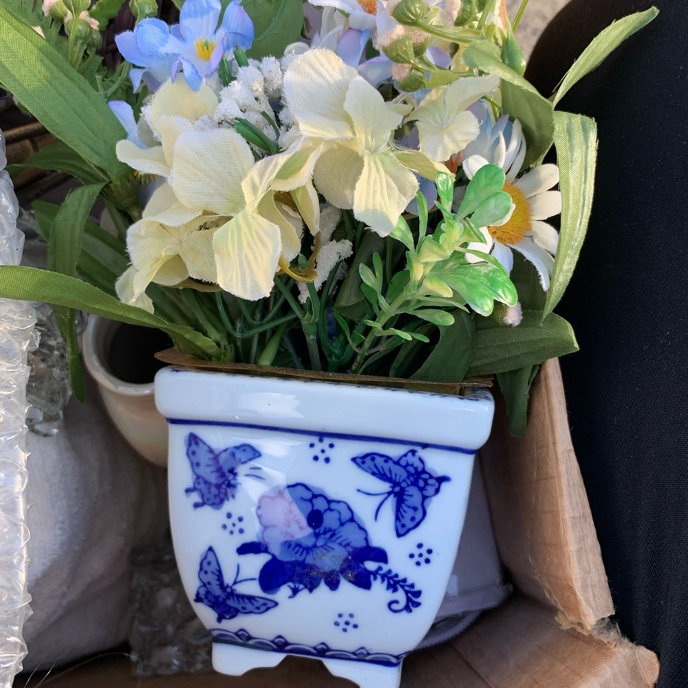 Small Japanese art plant vase, vintage